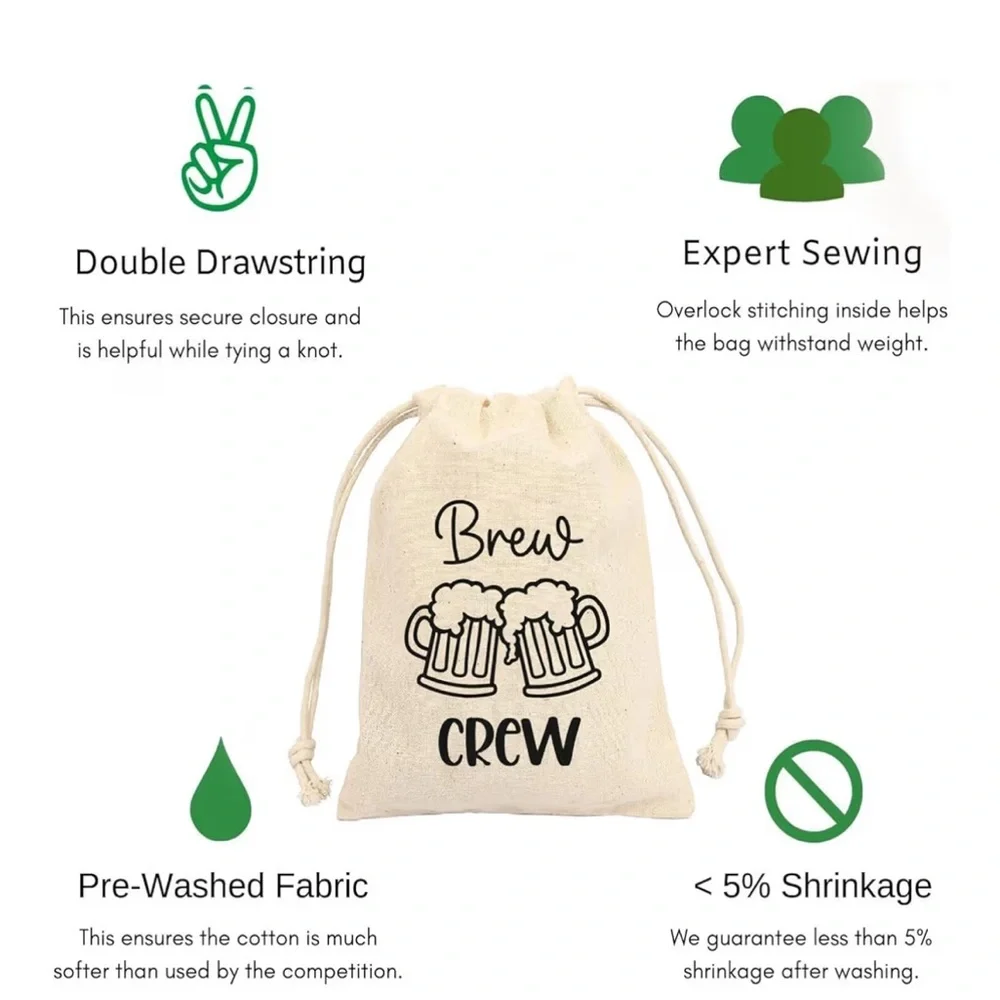 Set 10 new Party favor  Brew Beer Crew bachelorette hangover bags